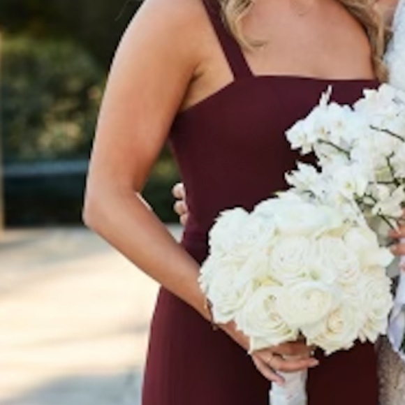 Jenny Yoo Bridesmaid Dress Jenner in Hibiscus (Burgundy) - Picture 3 of 6